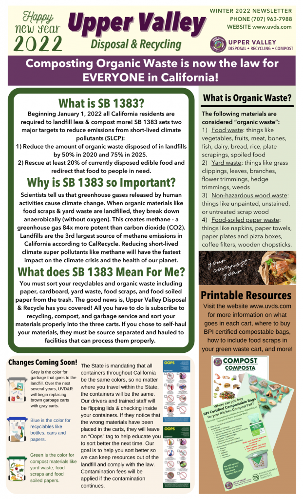 Upper Valley Winter 2022 Residential Newsletter ENGLISH