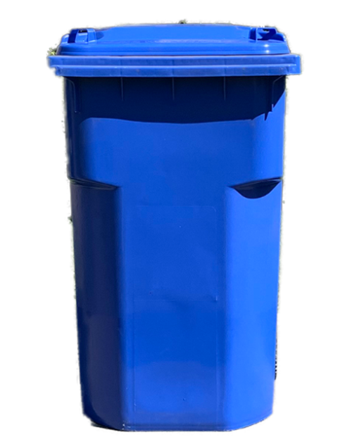 UVDS Blue Recycling Cart Isolated