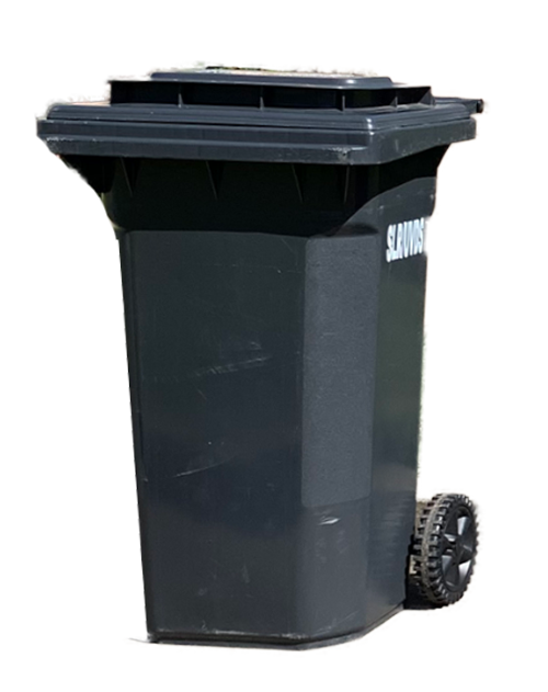 UVDS Gray Garbage Cart Isolated